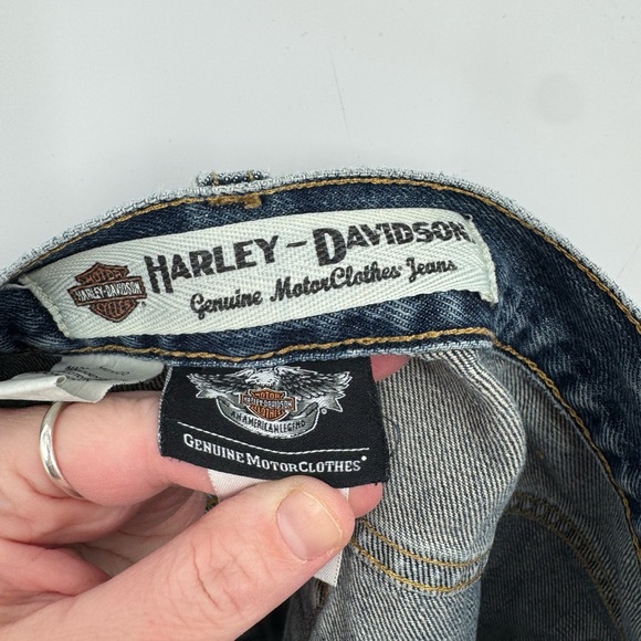 Harley-Davidson Men's Blue Straight Jeans 100% Cotton Size 40X34 - Picture 6 of 8
